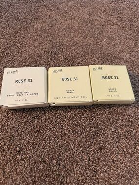 Le Labo Rose 31 Soap Bars - Pale Cream Boxes